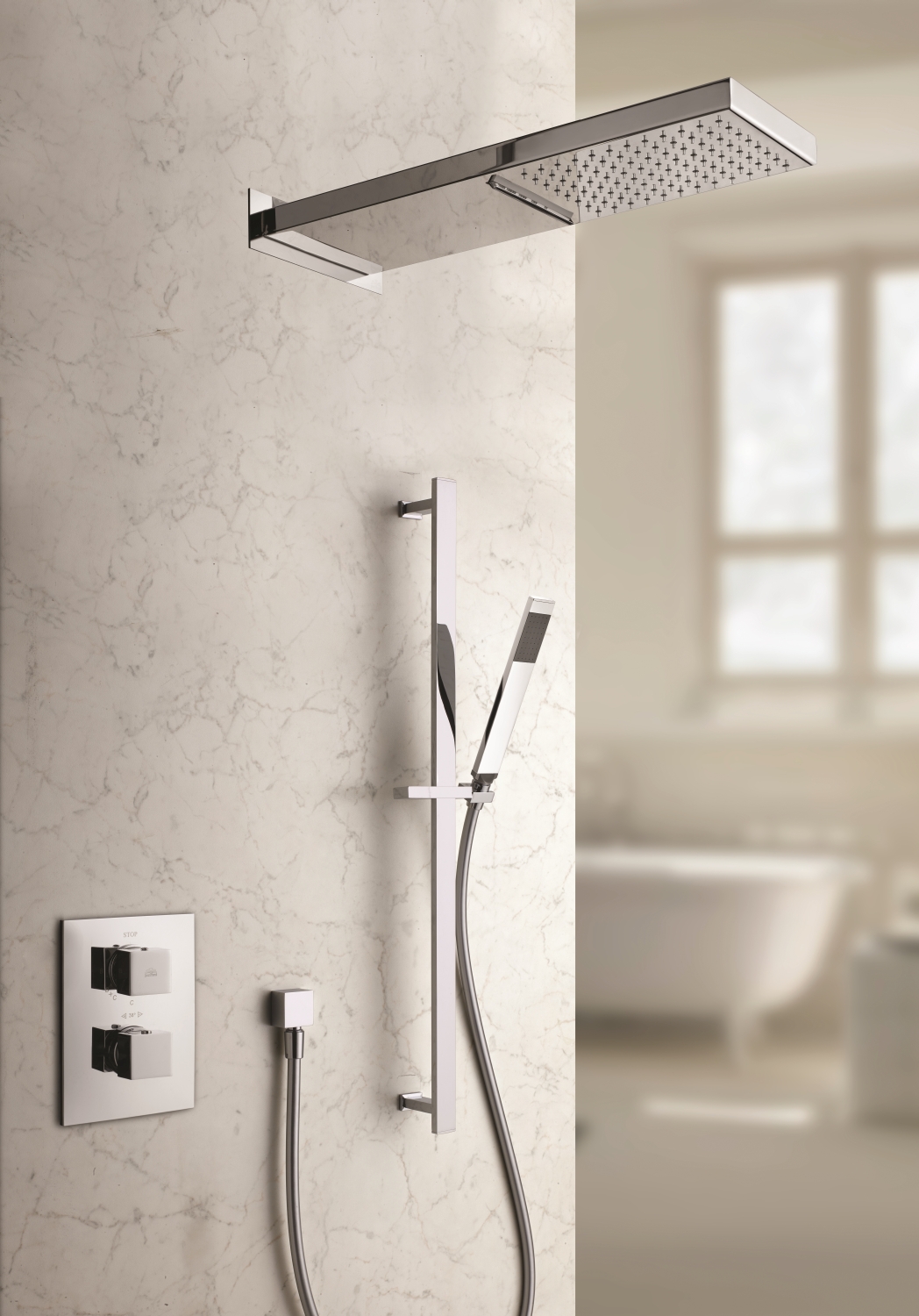 Paffoni Level bateria wannowo-prysznicowa podtynkowa termostatyczna chrom LEQ519CR