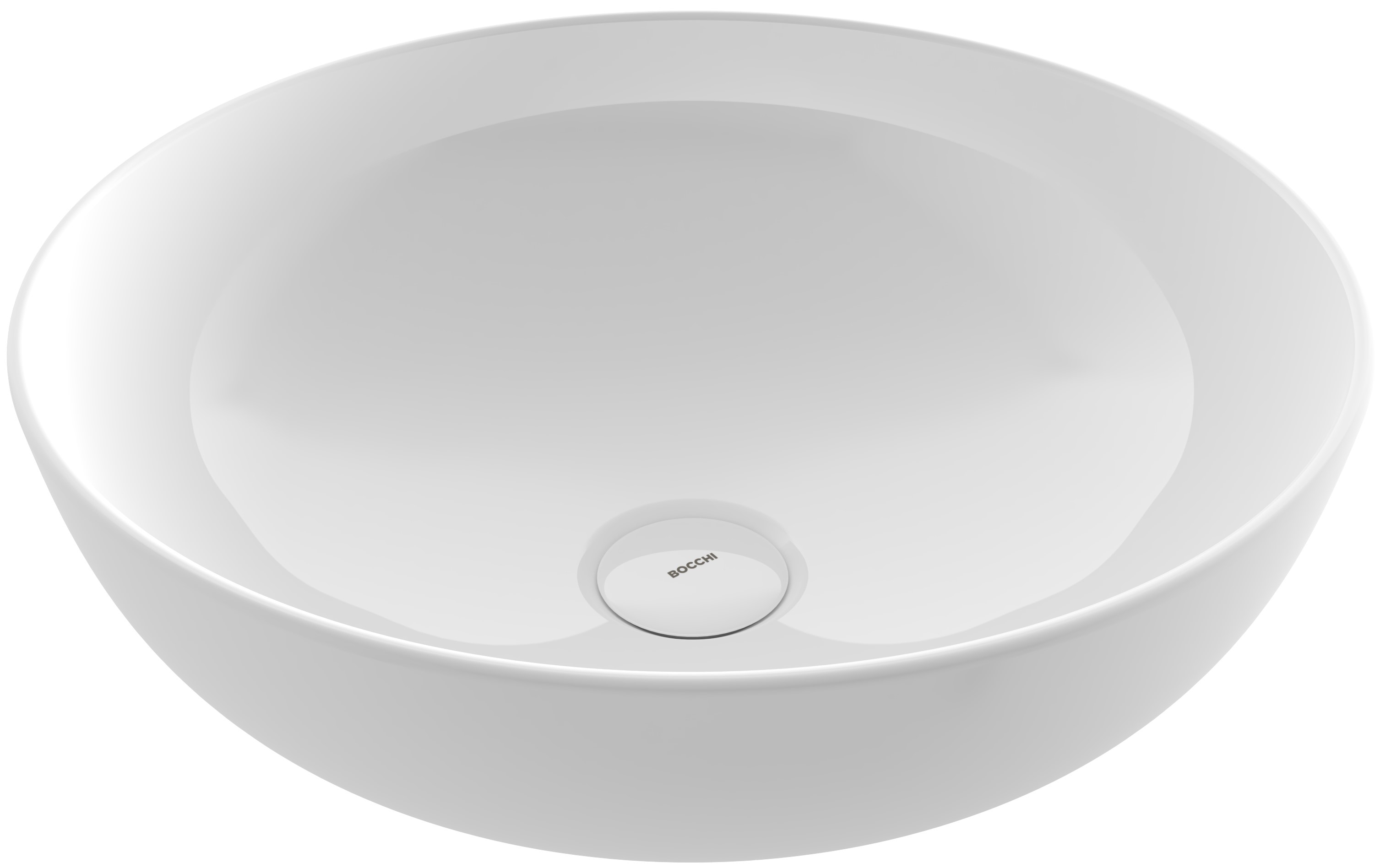 Bocchi Sottile Slim Line umywalka 38 cm nablatowa okrągła Clean Plus+ biały połysk 1494-001-0125 - Wysyłka w 24h