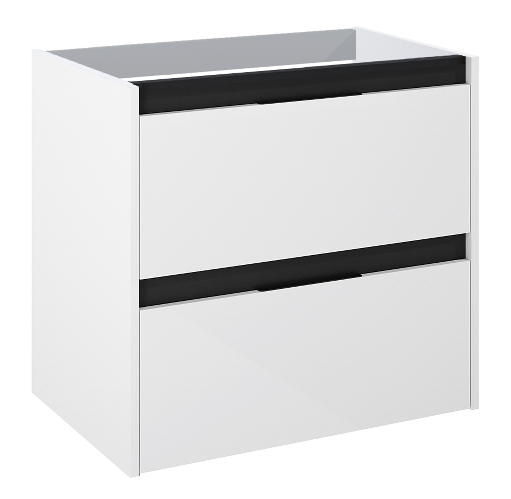 Roca Alpine szafka 45,2x68,5x59 cm podumywalkowa wisząca biała-czarna A857864606