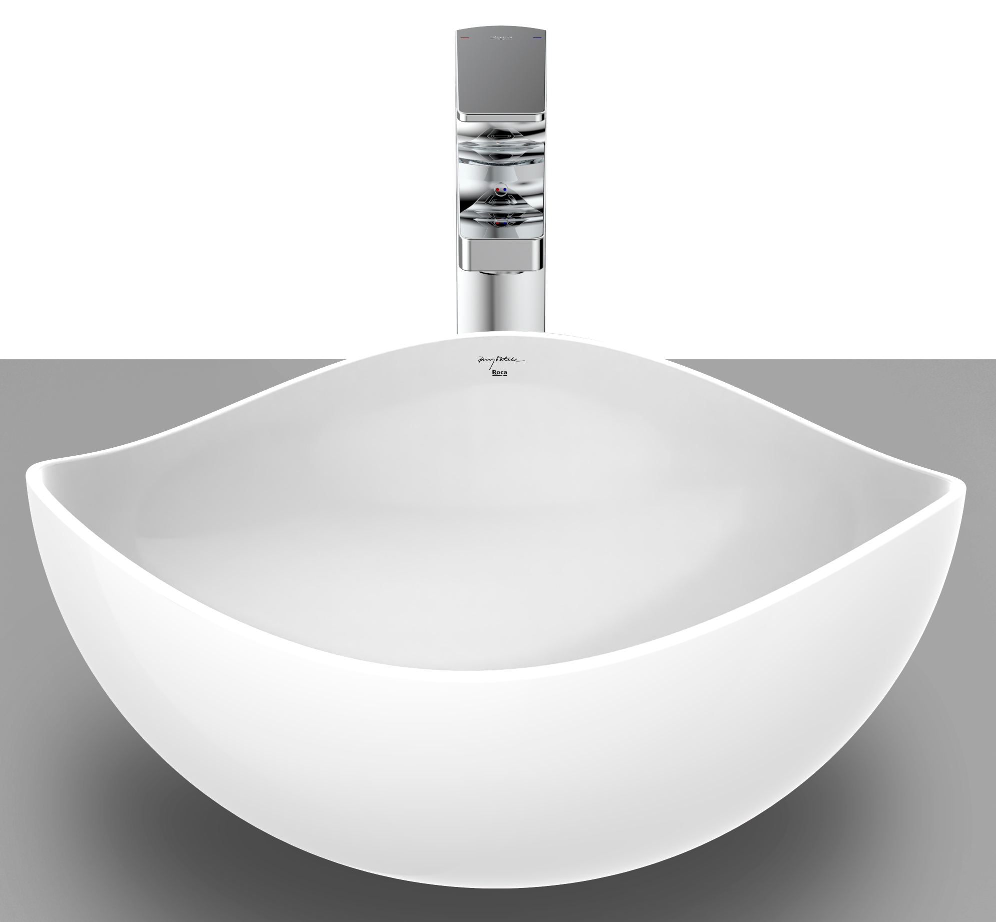 Roca Ohtake umywalka 38x38 cm nablatowa biała A327A15S00