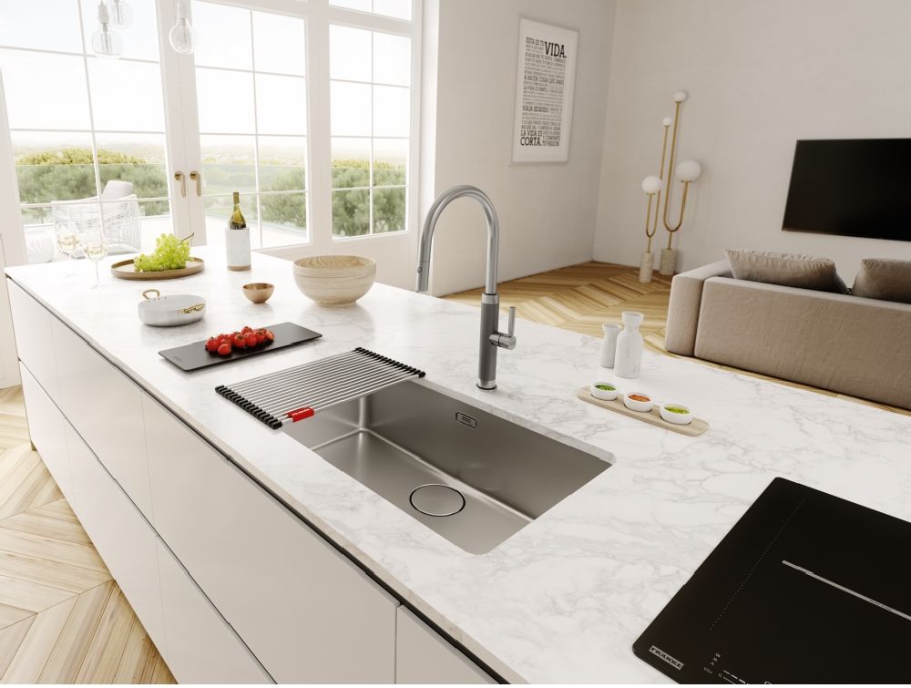 Franke Mythos Masterpiece Pull-Out Spray bateria kuchenna stojąca stal 115.0711.554