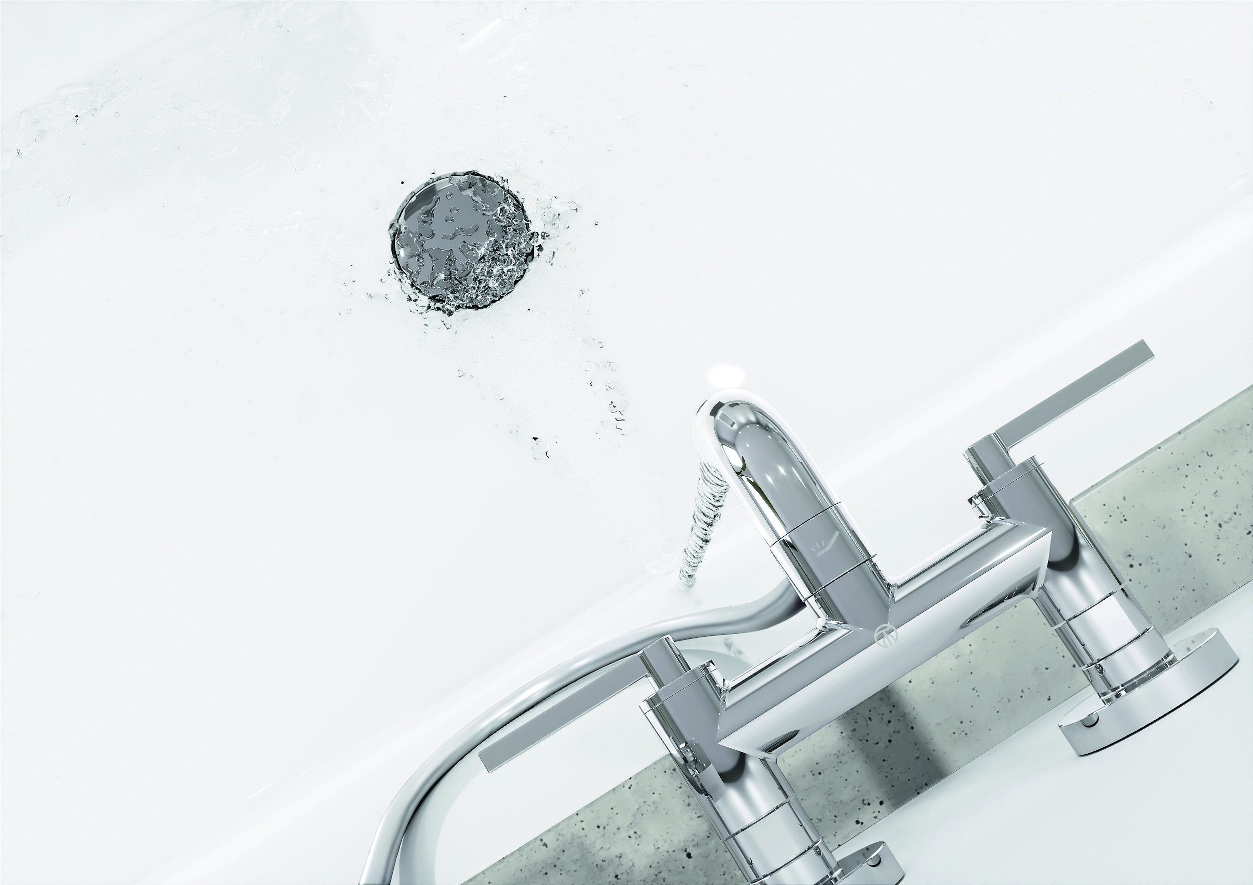 Kludi Nova Fonte Puristic bateria wannowo-prysznicowa ścienna chrom 205400515