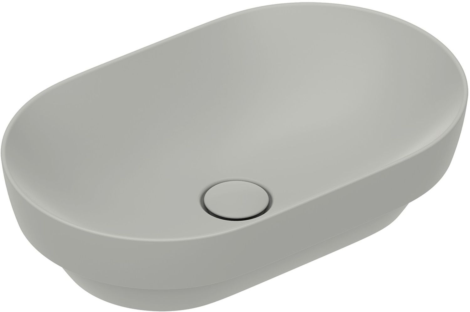 Catalano Sfera umywalka 55x35 cm owalna wpuszczana szary/kamień 0524550023