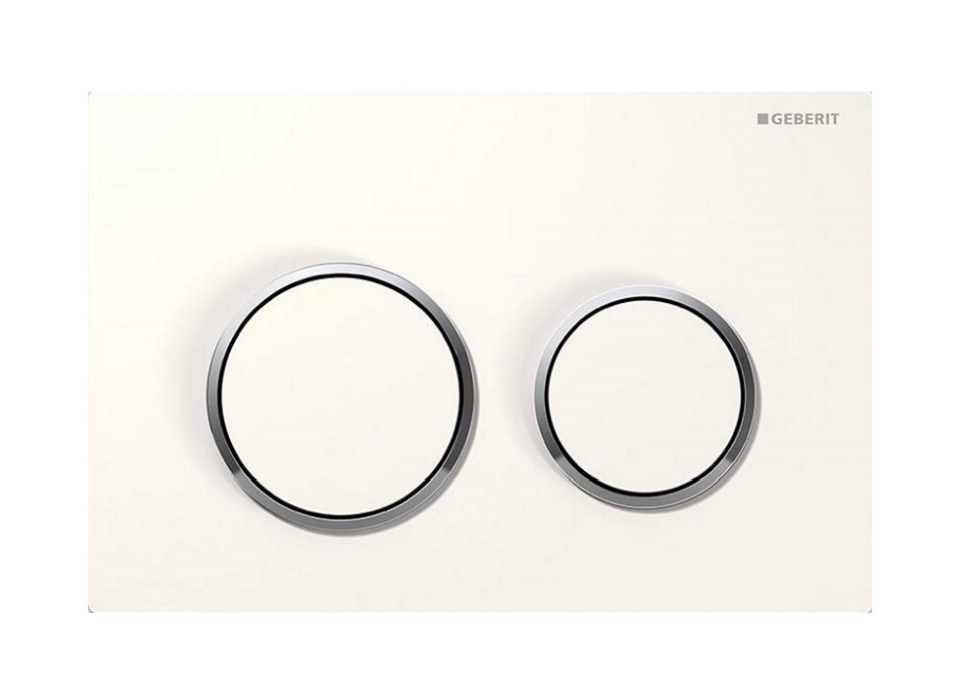 Geberit Omega20 przycisk spłukujący do WC chrom błyszczący-biały 115.085.KJ.1 - Wysyłka w 24h