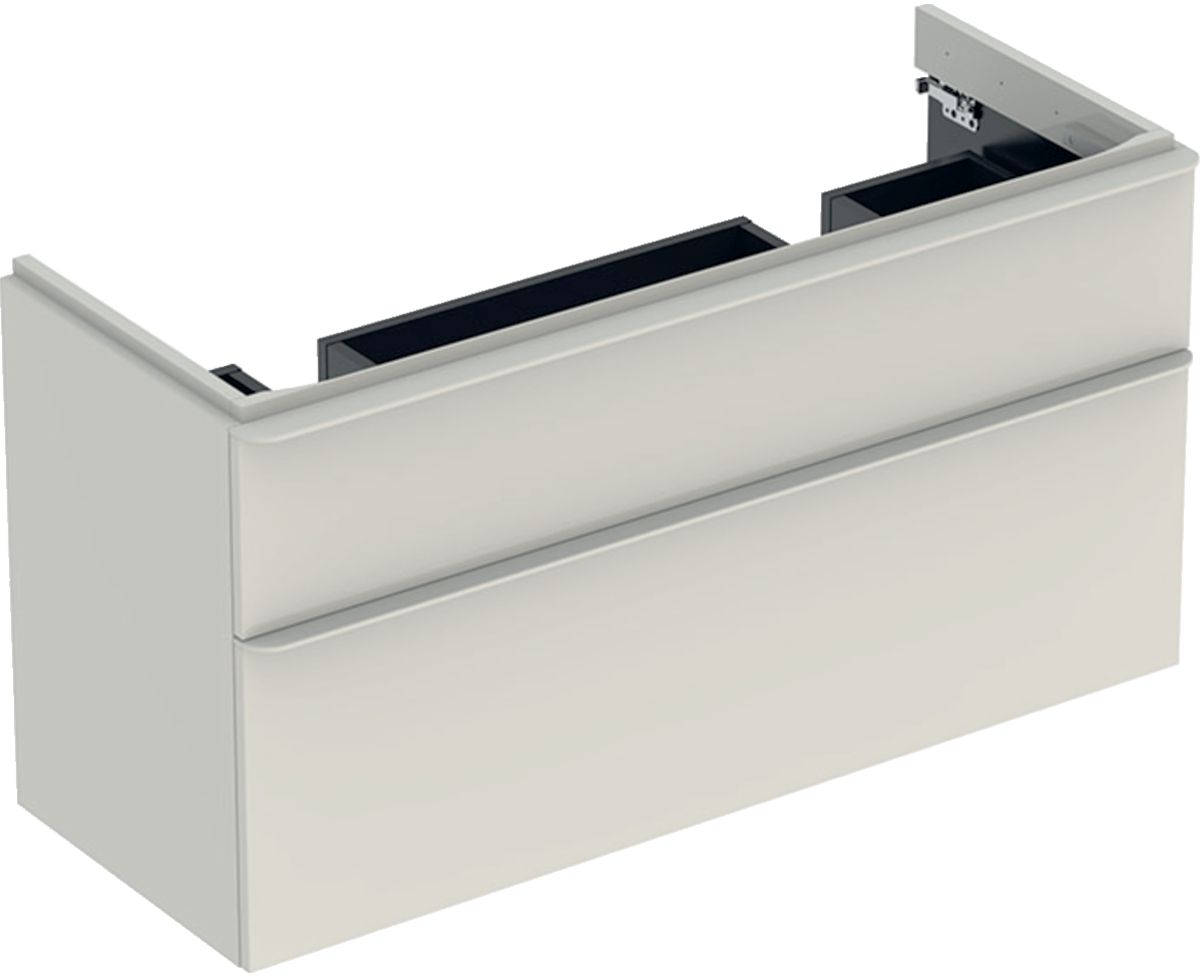 Geberit Smyle Square szafka 118,4 cm podumywalkowa wisząca sand grey 500.356.JL.1