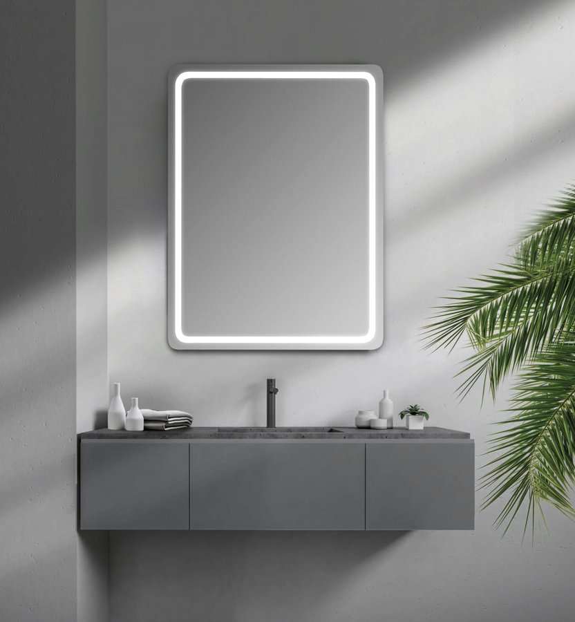 Sapho Nyx lustro 50x70 cm prostokątne z oświetleniem LED NY050