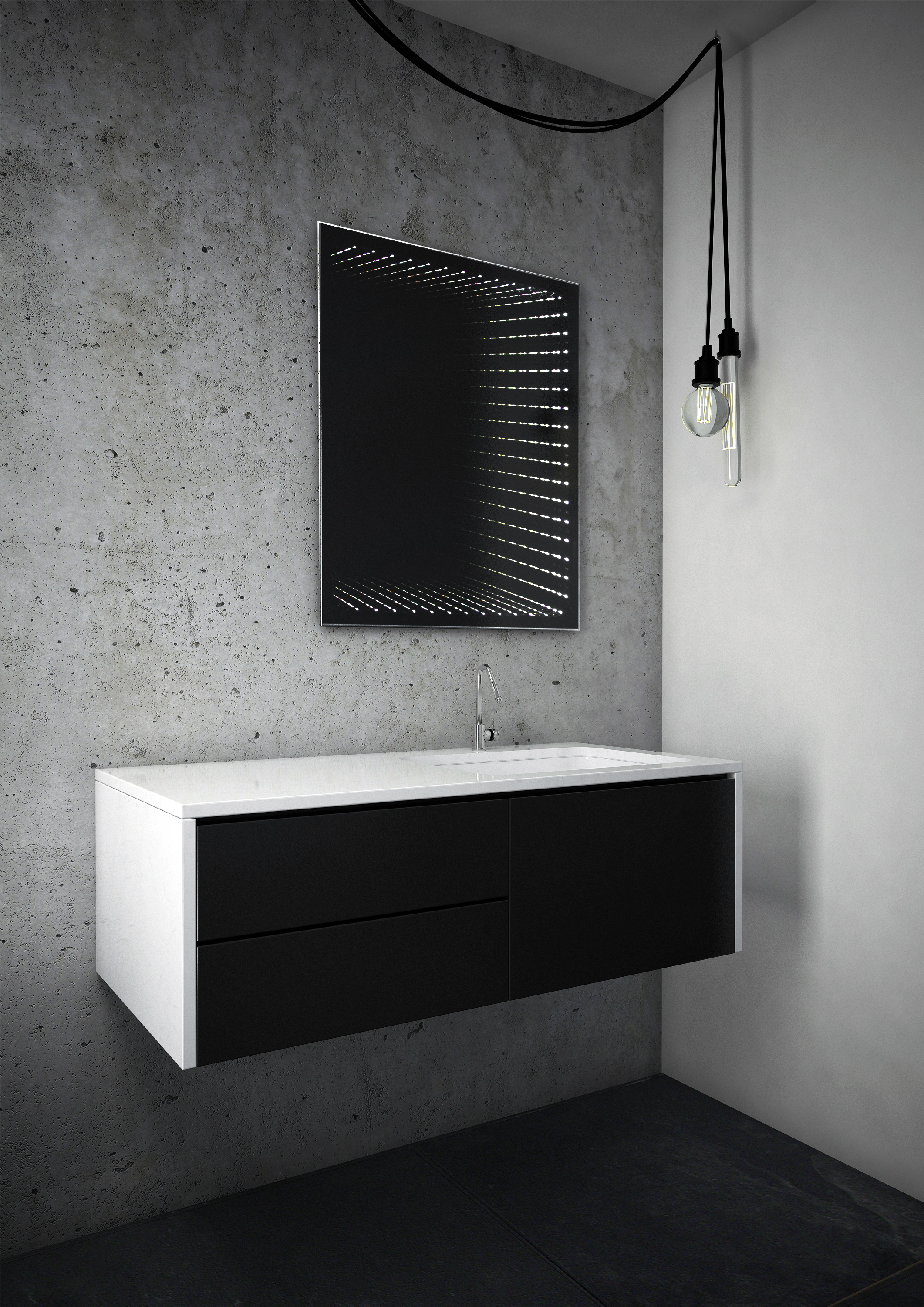 Dubiel Vitrum Wenecja lustro prostokątne 62x50 cm z oświetleniem