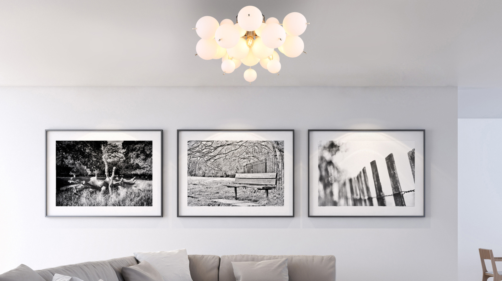 Globo Lighting Udo lampa podsufitowa 3x25 W biała-nikiel 15633DO