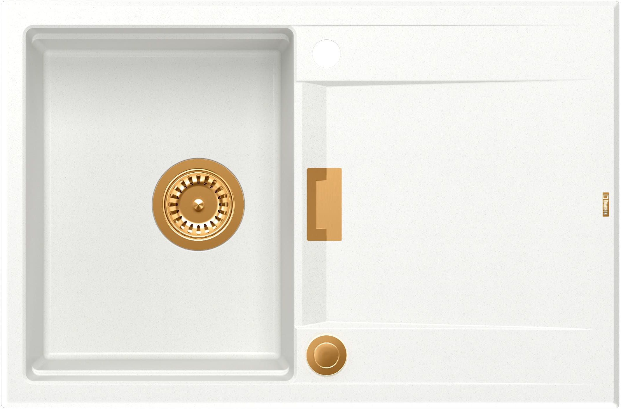 Quadron Owen 111 zlewozmywak 76x50 cm GraniteQ snow white/miedź HQO7650U1_PVDC1