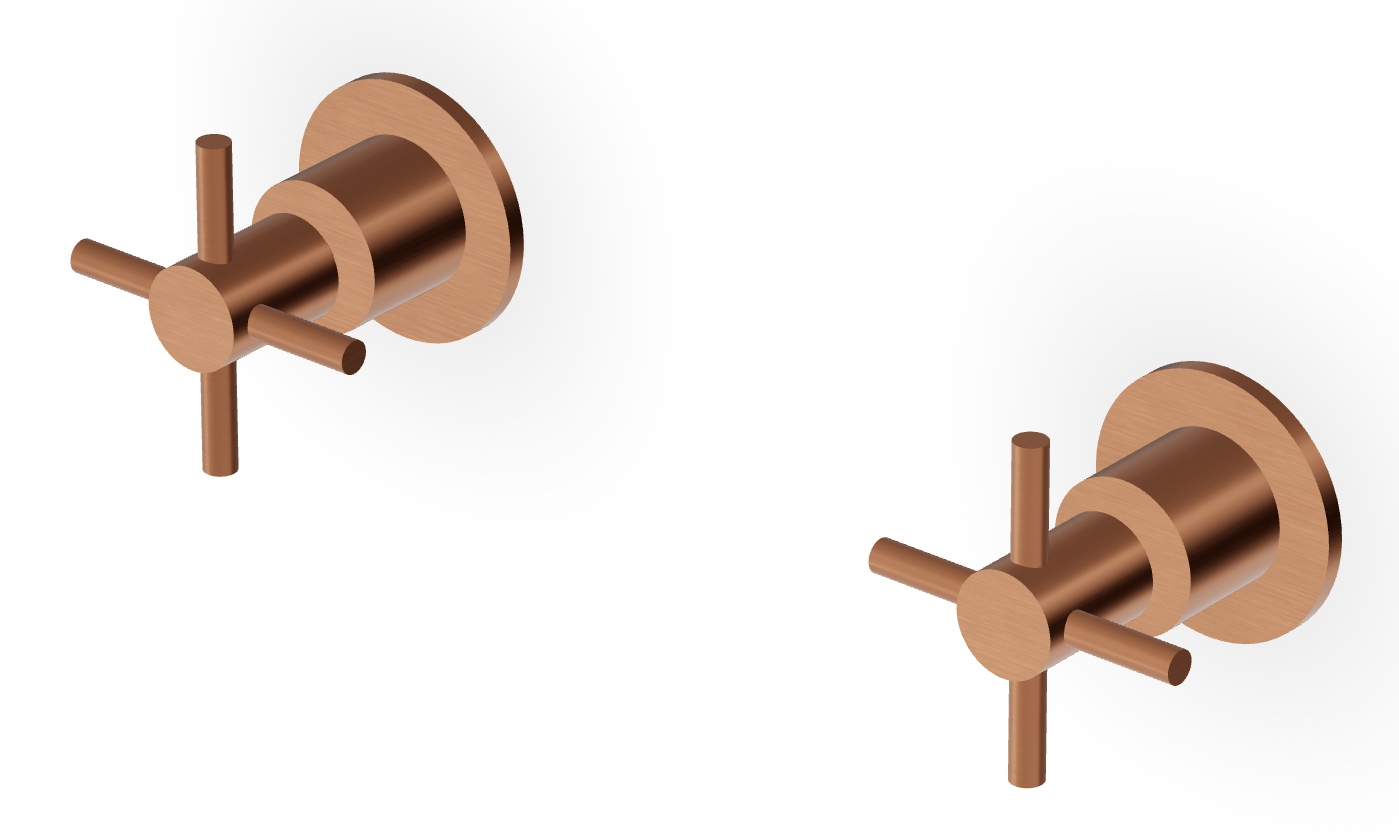 Zucchetti Helm bateria prysznicowa podtynkowa miedź szczotkowana ZHM738.XP91