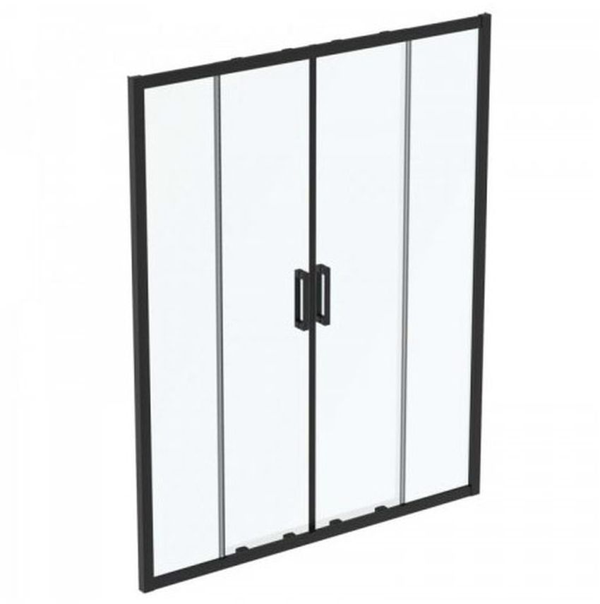 Ideal Standard Connect 2 drzwi prysznicowe 160 cm uchylne czarny mat/szkło przezroczyste K9282V3