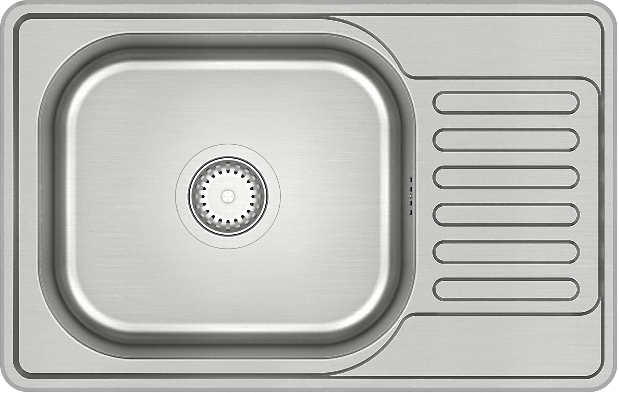 Quadron Eddie 111 SteelQ zlewozmywak stalowy z syfonem 66x42 cm wpuszczany len HD111LEN6642 - Wysyłka w 24h