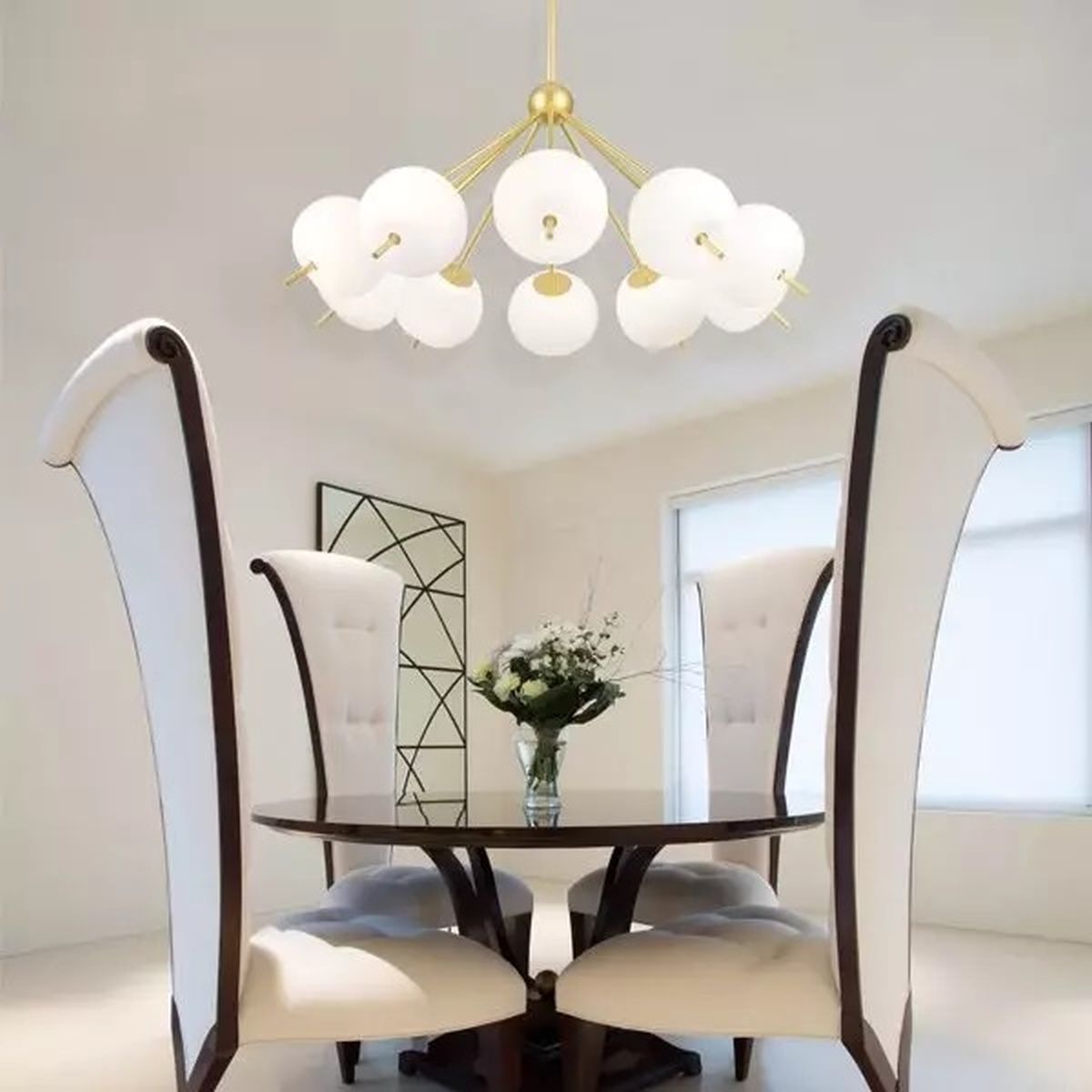 Altavola Design Apple lampa wisząca 10x7W LED satynowe złoto/biały opal LA058/C