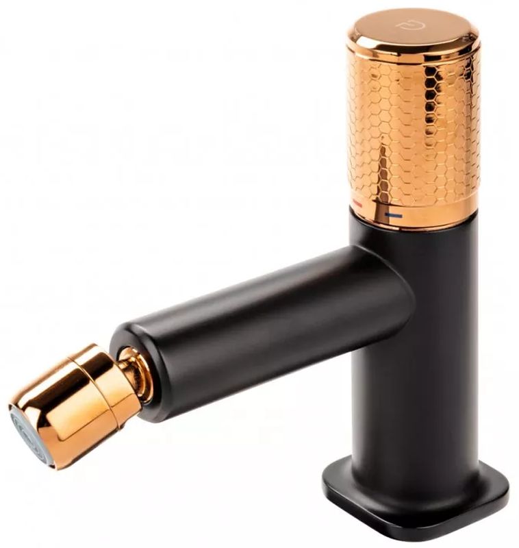 FDesign Ardesia bateria bidetowa stojąca różowe złoto/czarny mat FD1-ARD-6-25 - Wysyłka w 24h