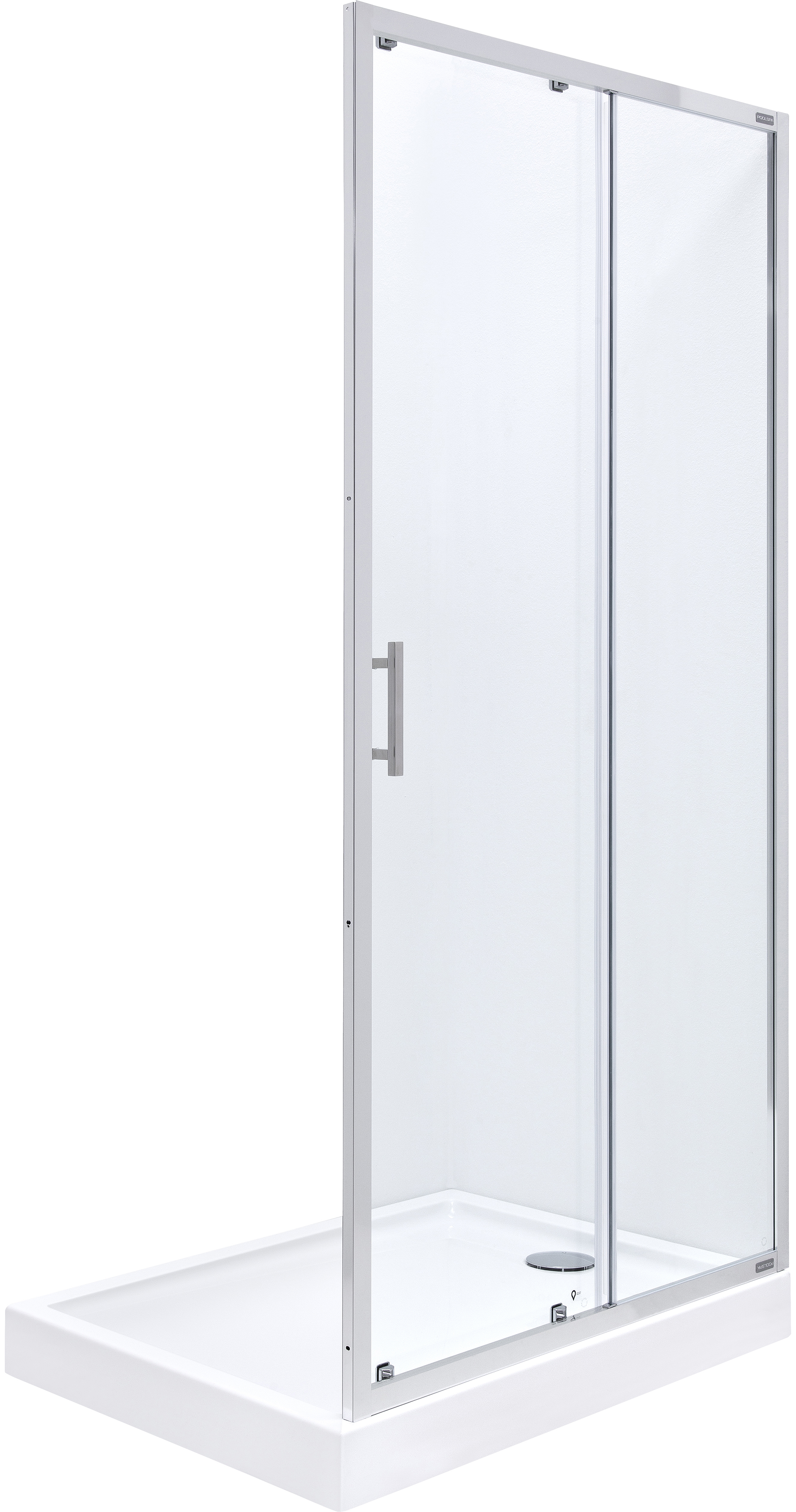 Roca Town-N drzwi prysznicowe 130 cm chrom/szkło przezroczyste AMP2813012M