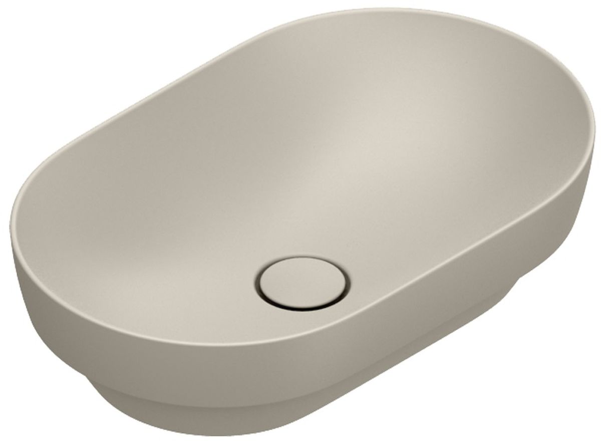 Catalano Sfera umywalka 55x35 cm owalna wpuszczana brąz/beż 0524550029
