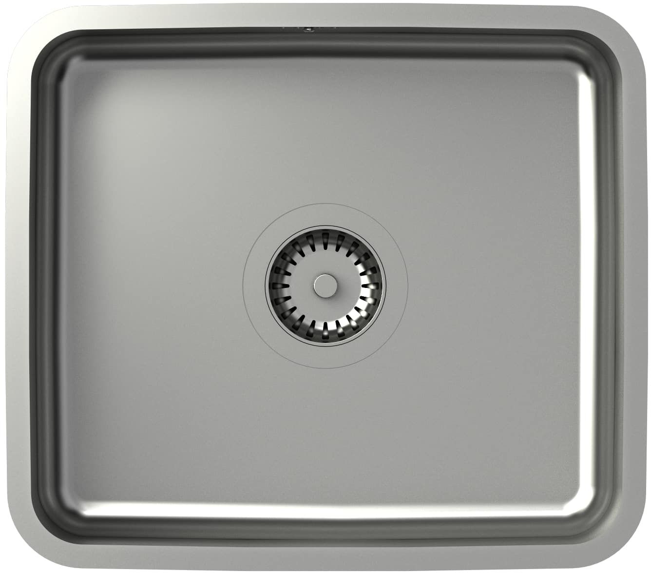 Quadron Nicolas zlewozmywak stalowy z syfonem 44x39 cm stal KS1U4035BS_DBS