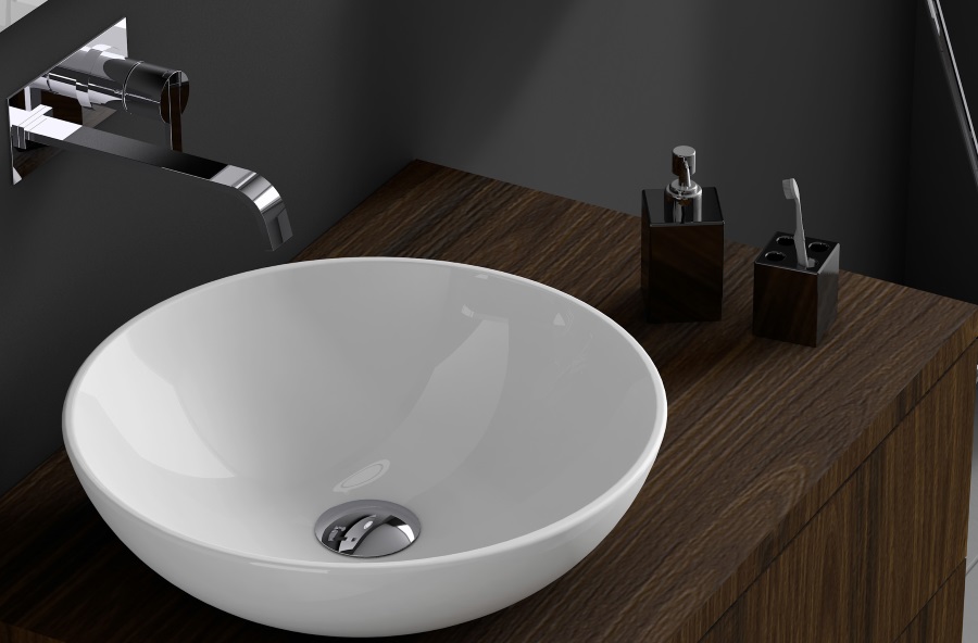 CeraStyle Zero umywalka 46 cm nablatowa okrągła biała 071600