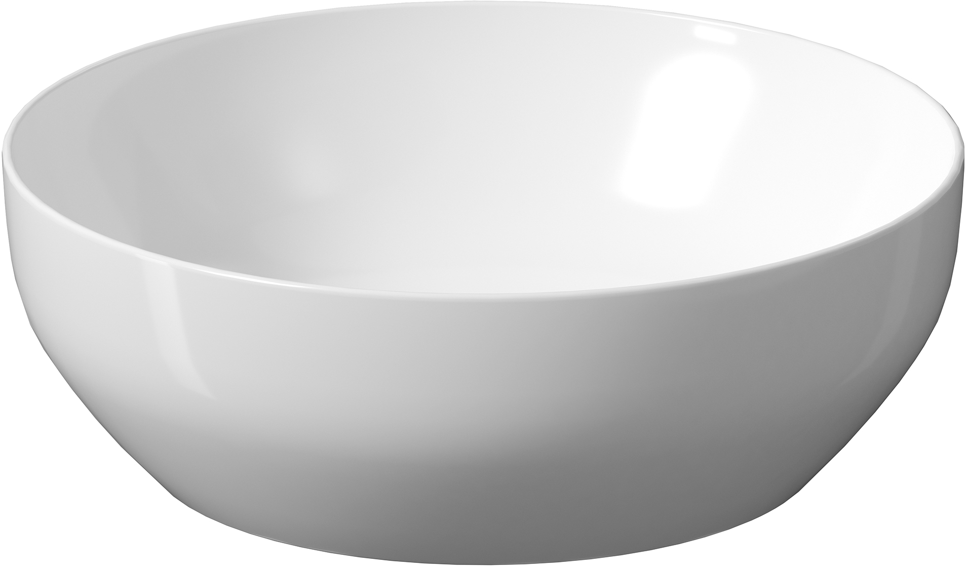 Cersanit Larga umywalka 40 cm nablatowa okrągła biały połysk K677-001 - Wysyłka w 24h