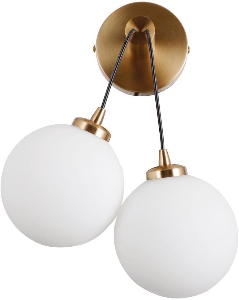 Italux Perlos kinkiet 2x5 W mosiądz WL-54456-2-HB