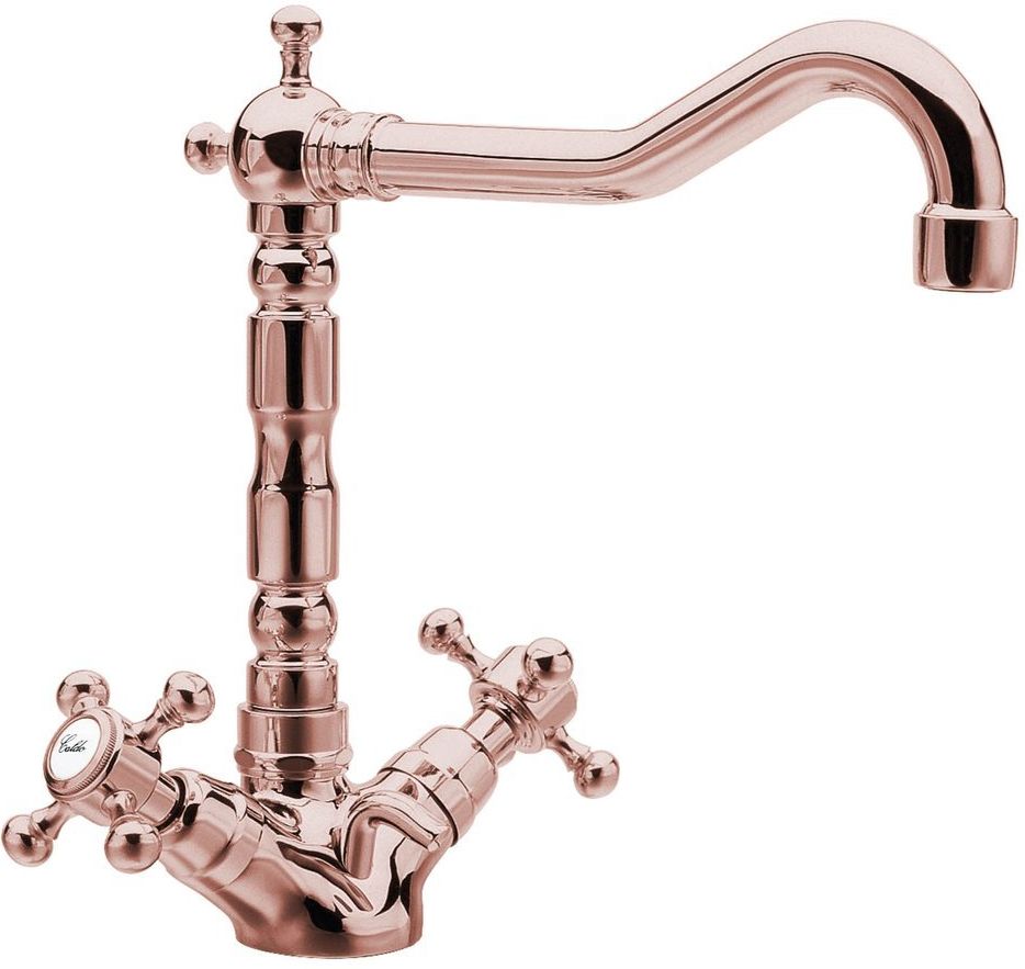 Sapho Antea bateria umywalkowa stojąca różowe złoto 3377