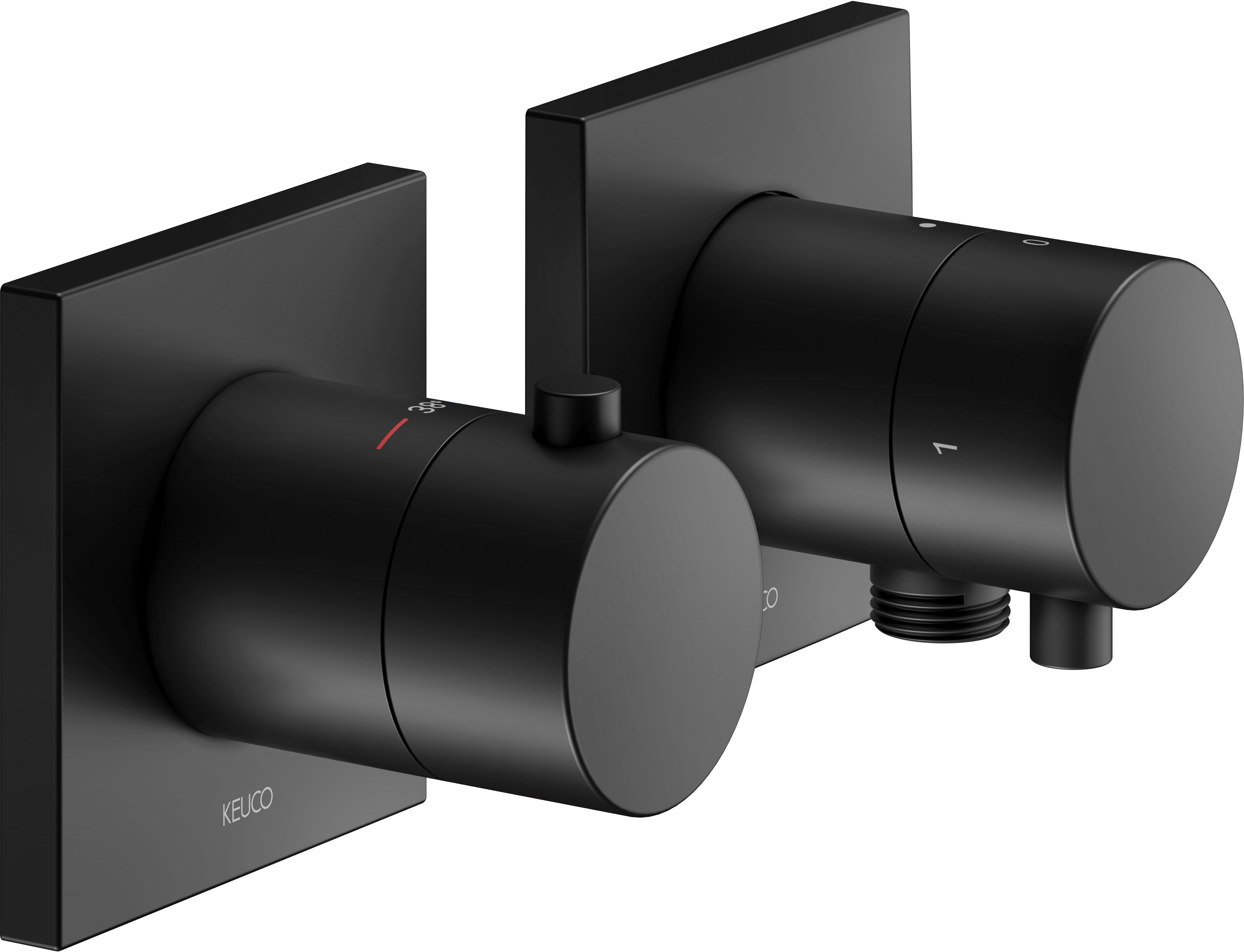 Keuco Edition 11 bateria prysznicowa podtynkowa czarny mat 51153371122