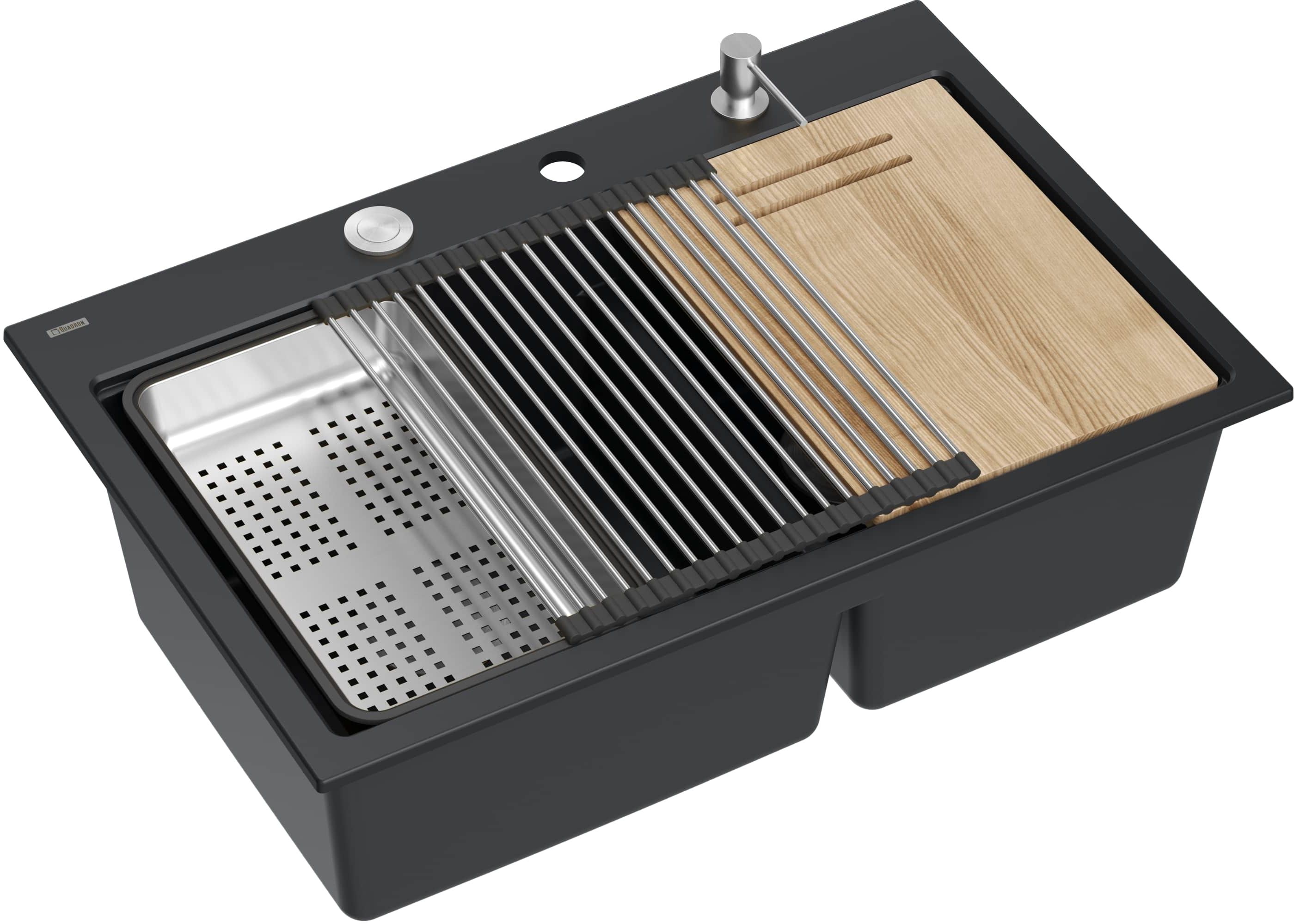 Quadron Marc 120 zlewozmywak GraniteQ 76x50 cm czarny HQC7650U7_BS