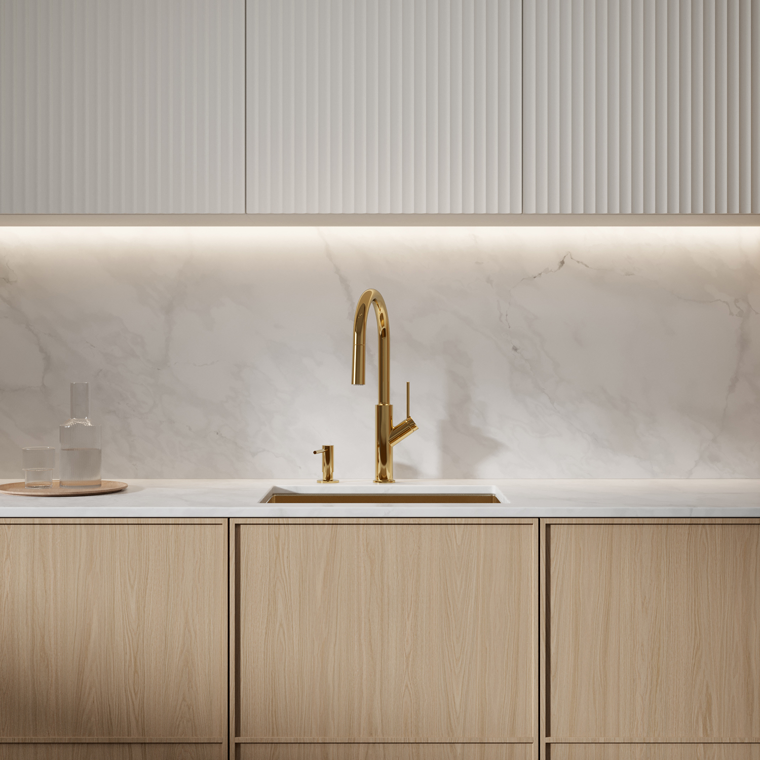 Omnires Bend bateria kuchenna stojąca złoty połysk BE6455GL - Wysyłka w 24h