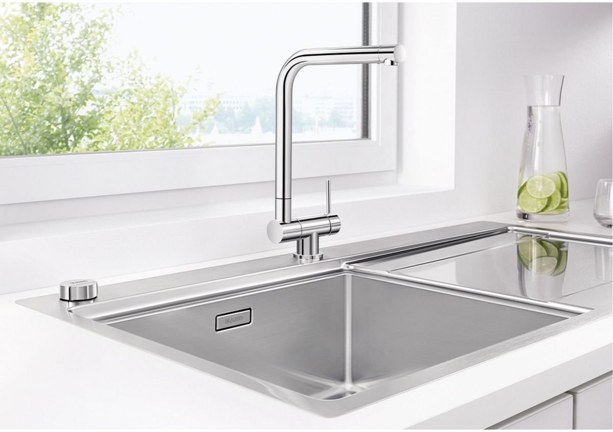 Blanco Laressa-F bateria kuchenna stojąca podokienna chrom 521545