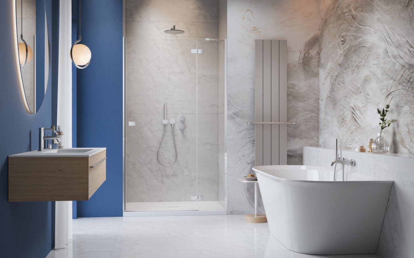 Radaway Fuenta Chrome DWJ drzwi prysznicowe 90 cm uchylne chrom połysk/szkło przezroczyste 1384013-01-01R