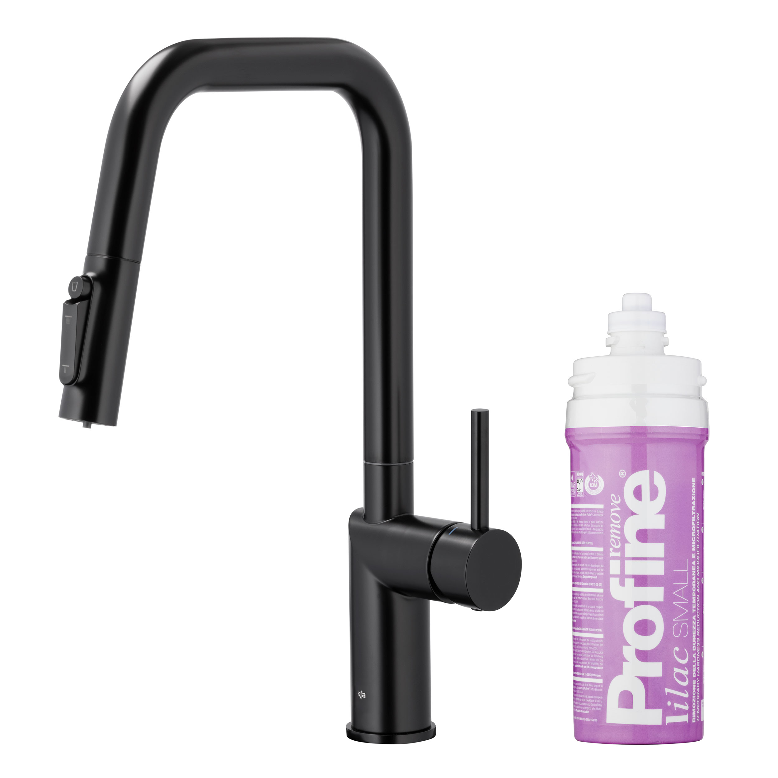 KFA Armatura Duero Pure Style bateria kuchenna stojąca z filtrem Lilac czarny mat 6623-315-81