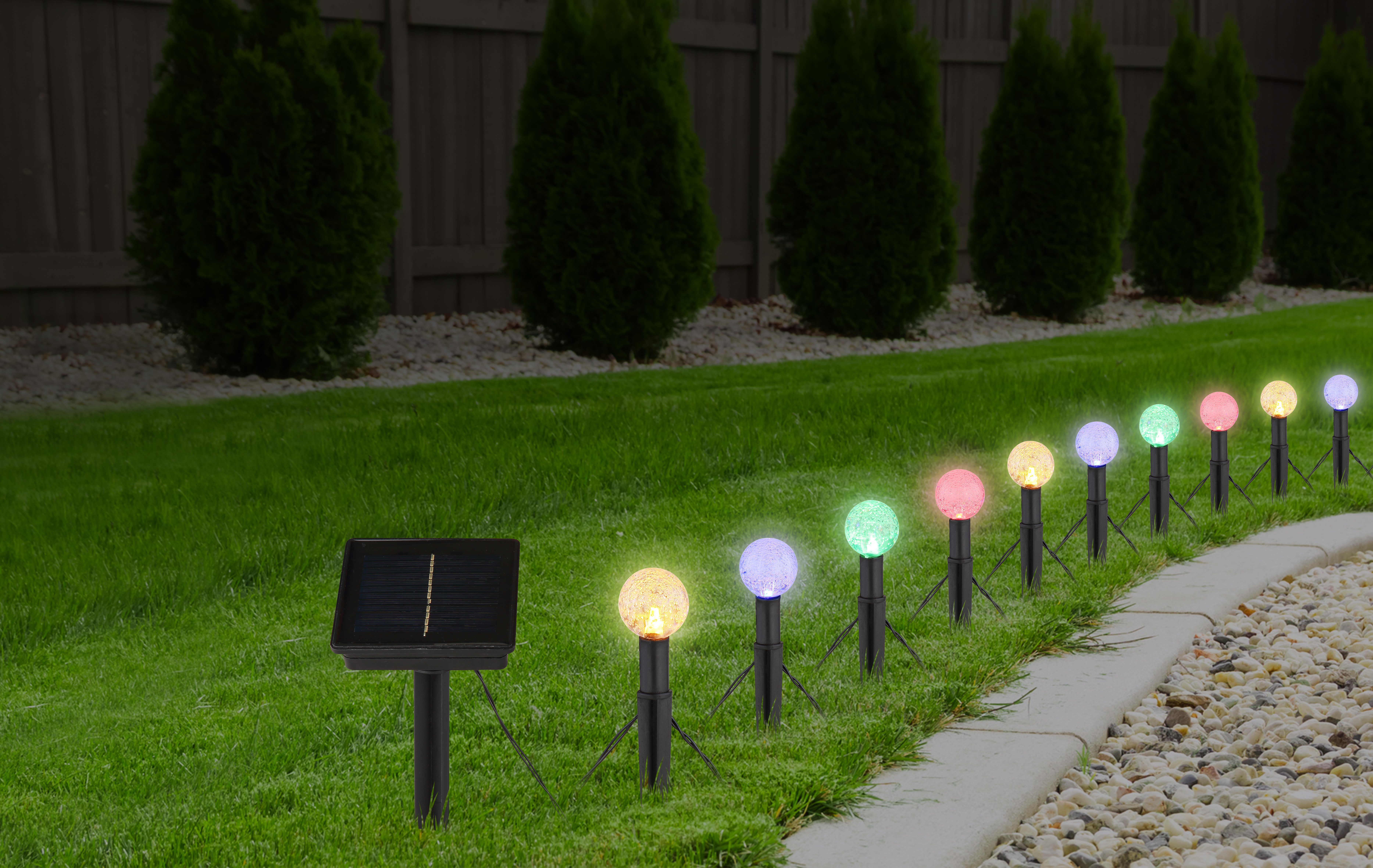 Globo Lighting Solar girlanda zewnętrzna 1x0,06 W czarny 36352-20