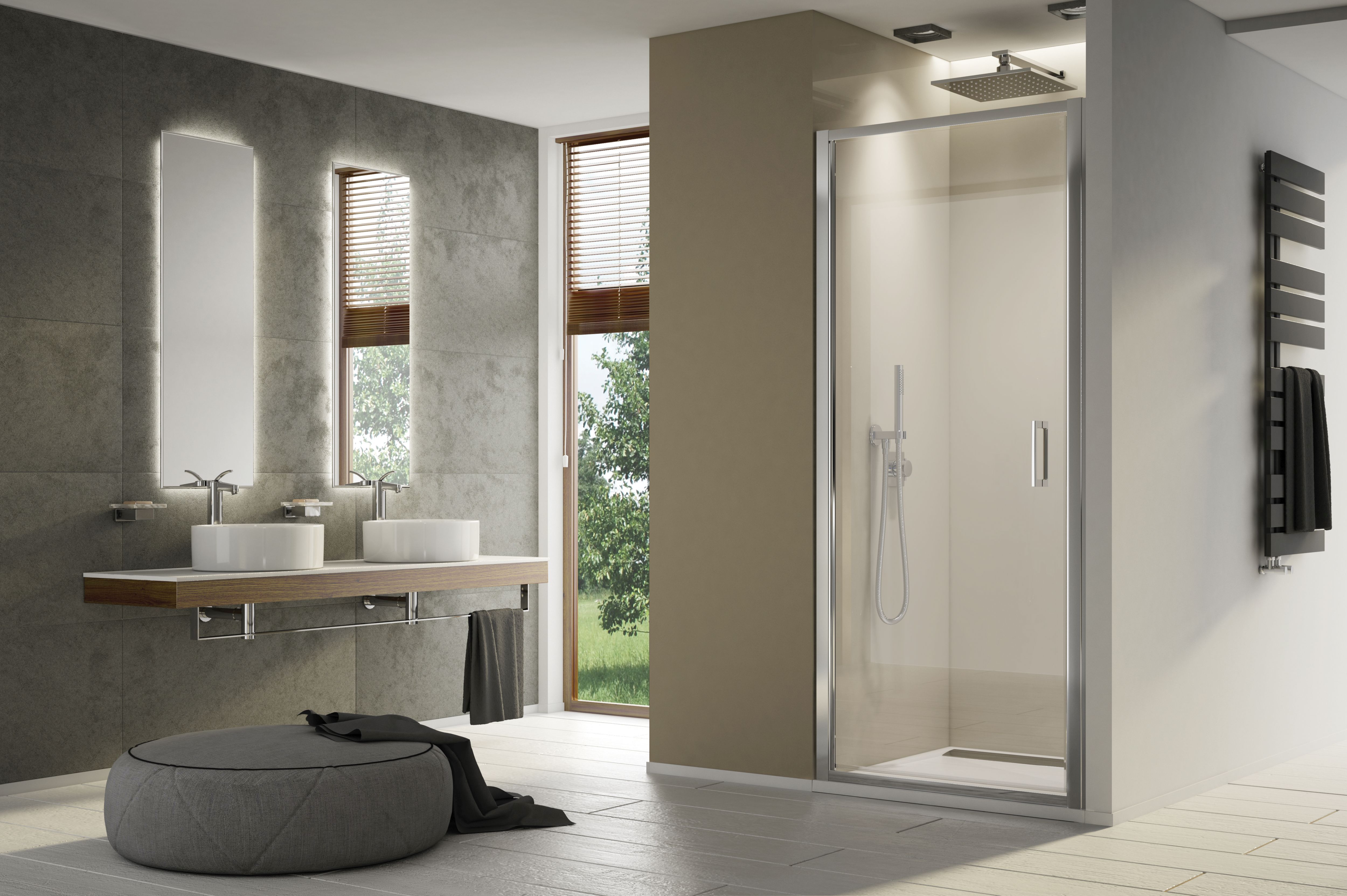 SanSwiss Top Line S drzwi prysznicowe 70 cm uchylne srebrny połysk/szkło przezroczyste TLSP0705007