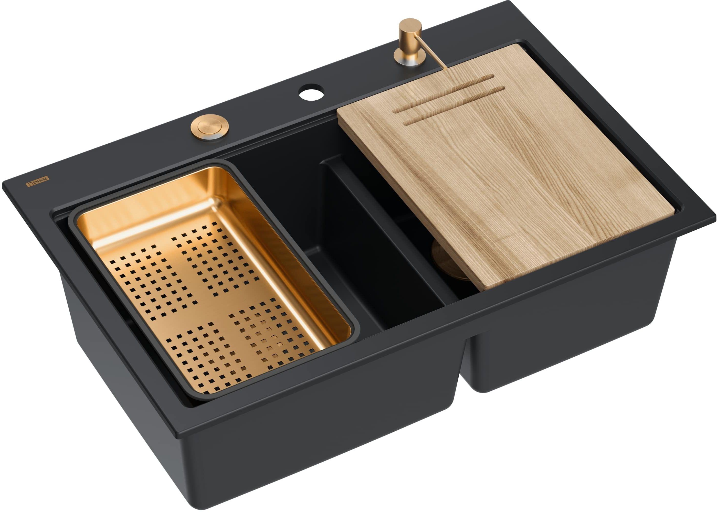 Quadron Marc 120 zlewozmywak GraniteQ 76x50 cm czarny HQC7650U7_PVDC1