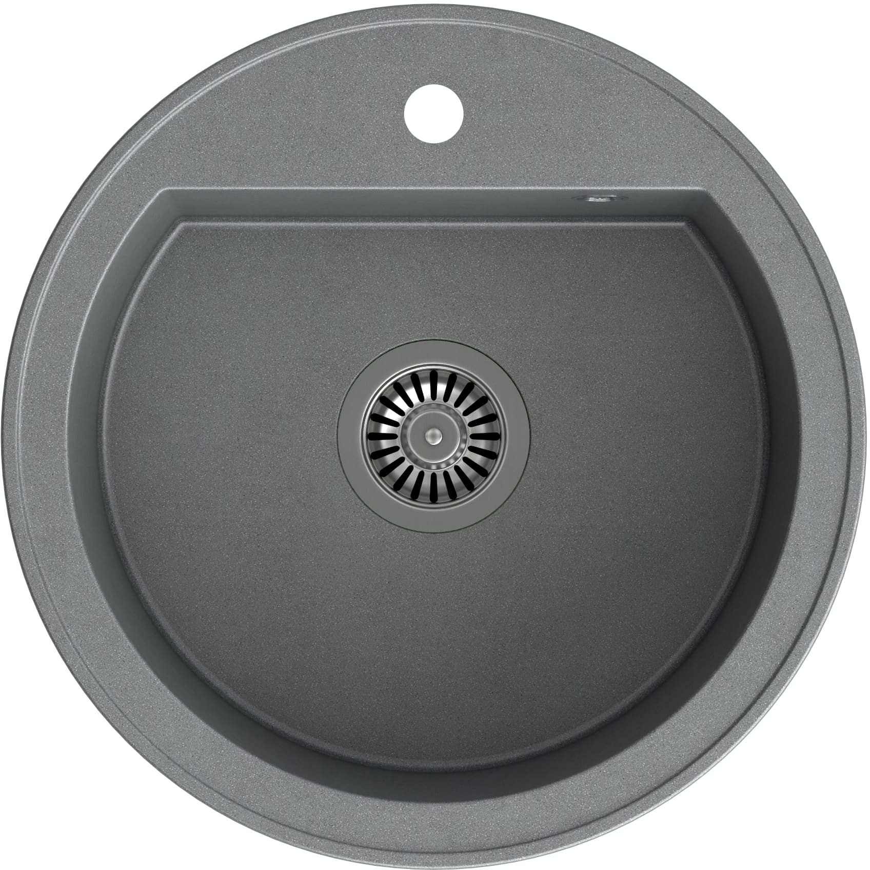 Quadron Johnny 210 zlewozmywak 51x51 cm GraniteQ silver stone/stal HCQC5151SZK - Wysyłka w 24h