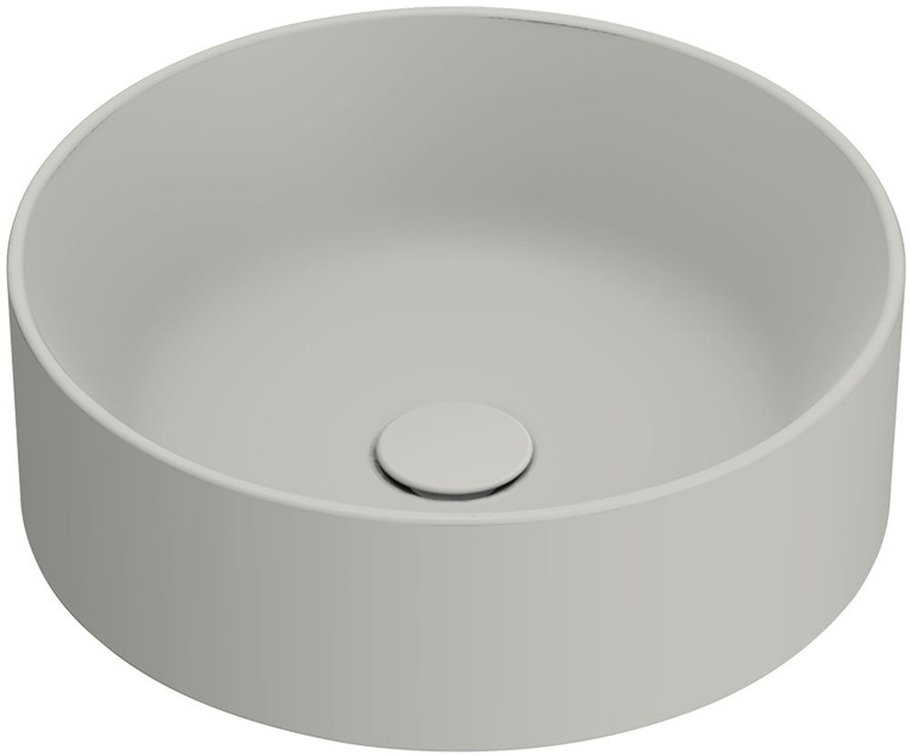 Catalano Zero umywalka 40x40 cm okrągła nablatowa szary/kamień 0123400023