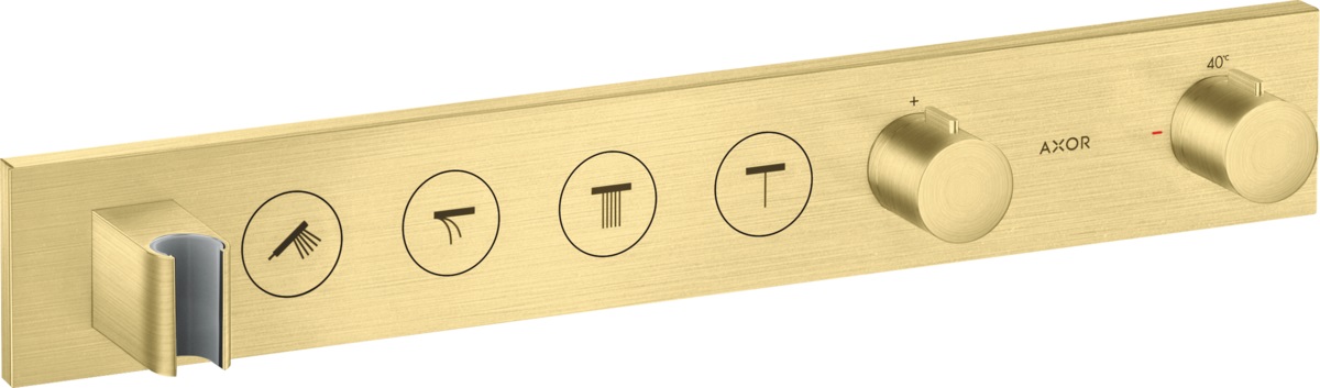 Axor ShowerSolutions bateria wannowo-prysznicowa podtynkowa termostatyczna mosiądz szczotkowany 18357950