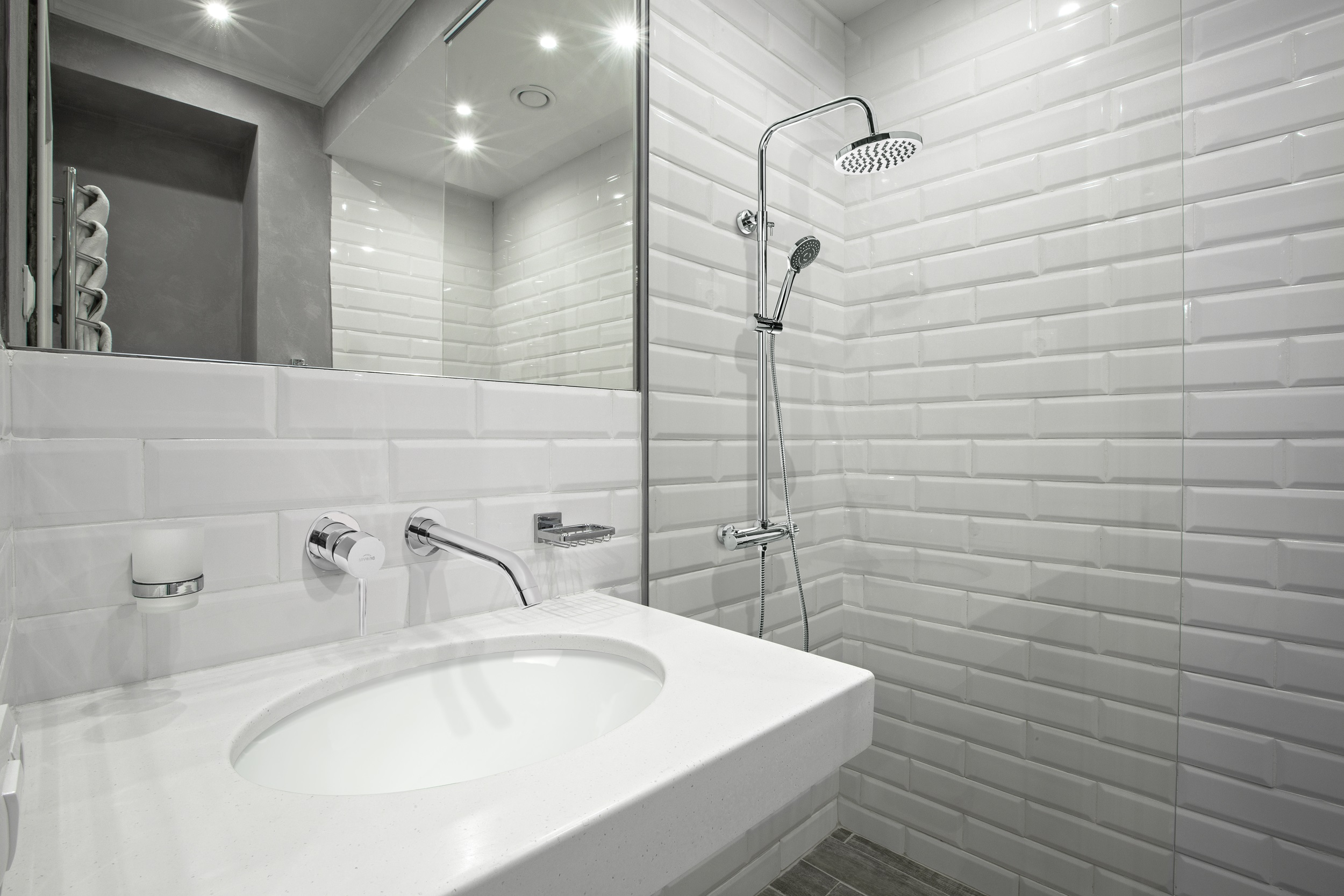 Invena Mykonos umywalka 49x40 cm podblatowa owalna biała CE-50-001