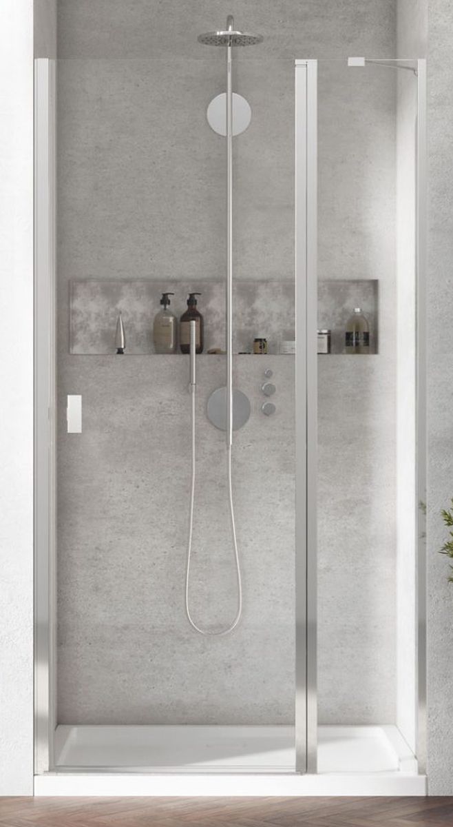 Radaway Nes DWJ II drzwi prysznicowe 90 cm wnękowe prawe chrom/szkło przezroczyste 10036090-01-01R - Wysyłka w 24h