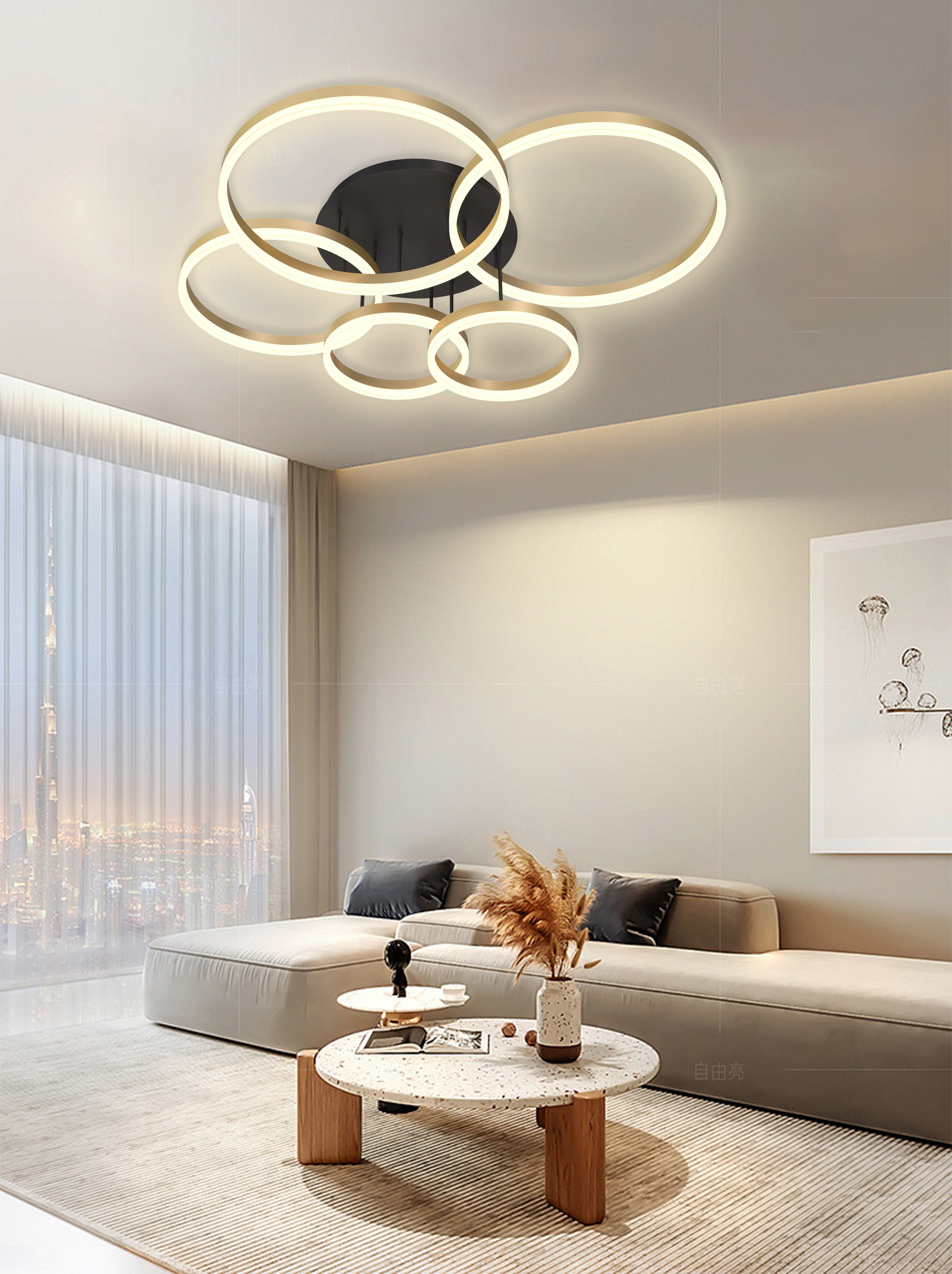 Aviano Perpignon lampa podsufitowa 5x16 W czarna 9049-601