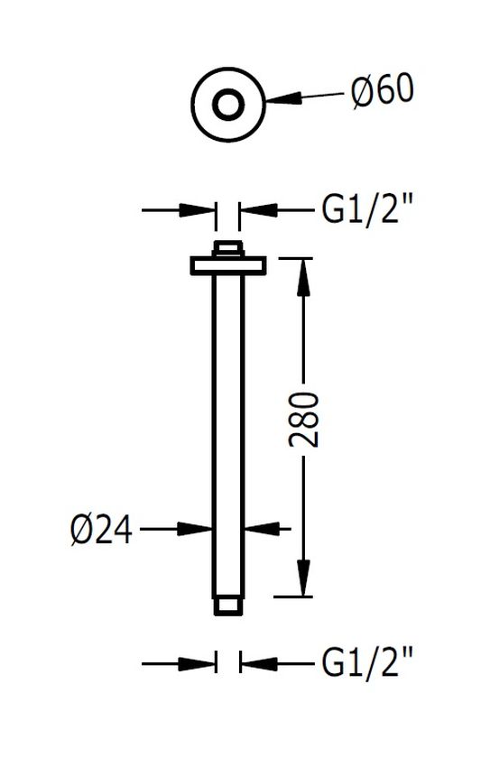Tres Selection ramię sufitowe matowe różowe złoto 24k 13462102OPM
