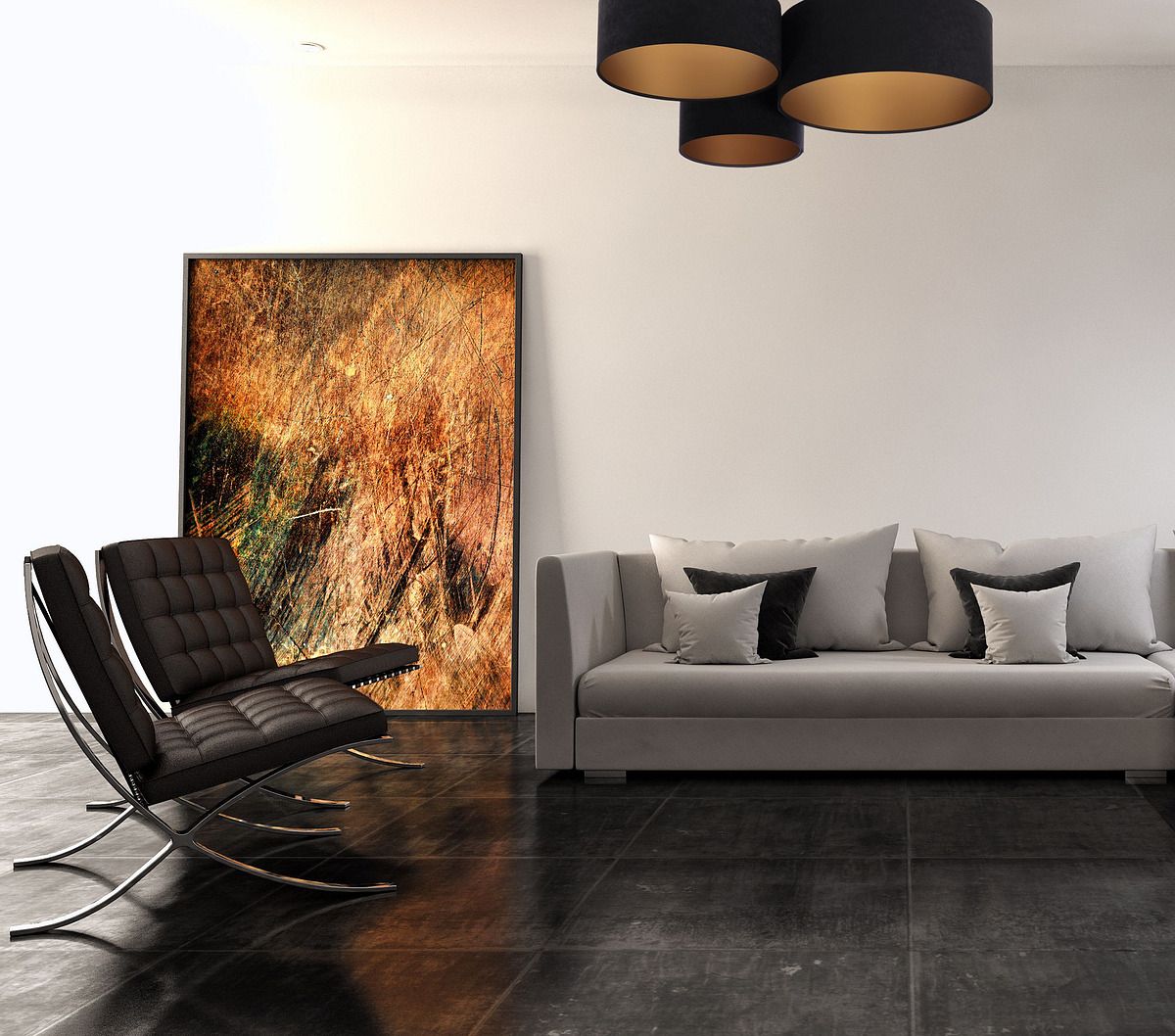 BPS Koncept Plafoniady plafon 3x60 W czarny-żółty 080-009