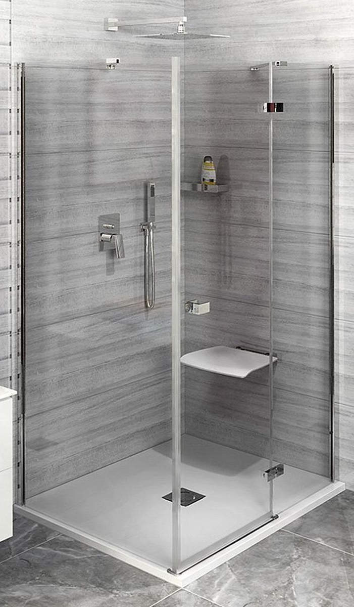 Polysan Fortis Line drzwi prysznicowe 80 cm prawe chrom/szkło przezroczyste FL1080R