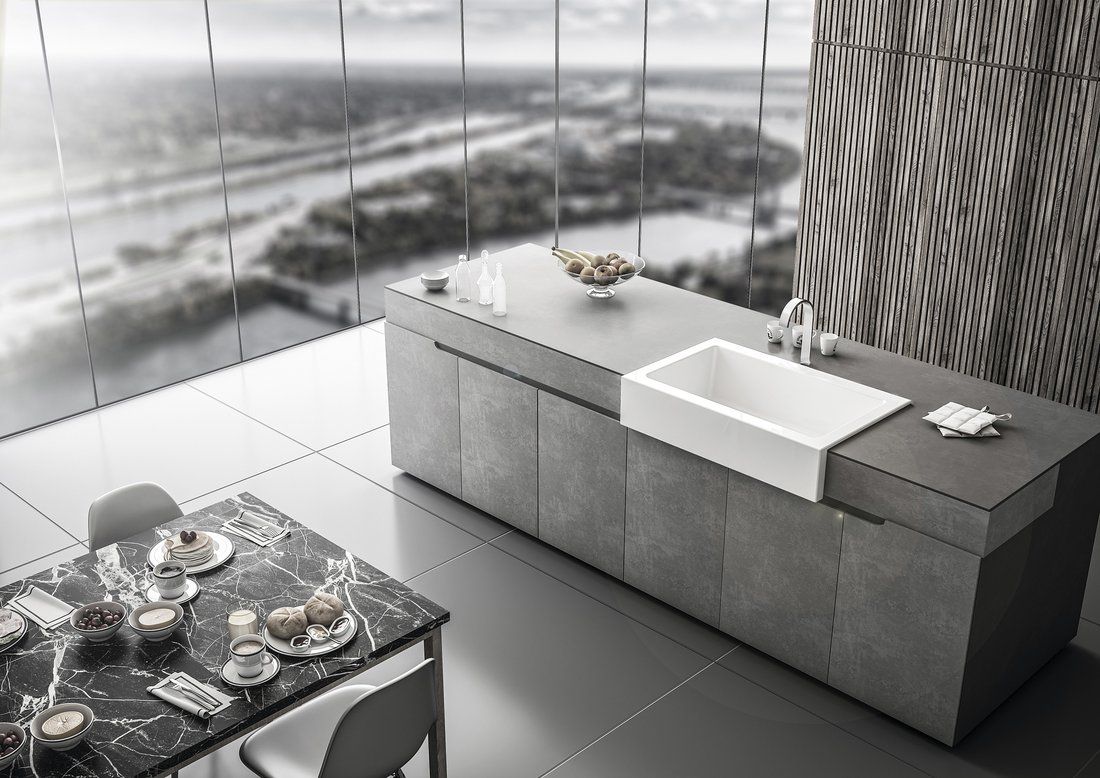 Sapho Arya zlewozmywak ceramiczny 86x55 cm biały 50185