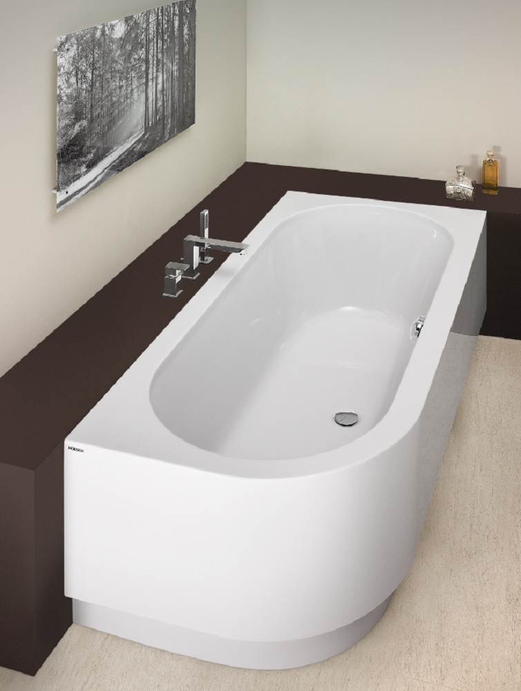 Hoesch Happy D. wanna narożna 180x80 cm termoformowana z obudową prawa biała 6487.010