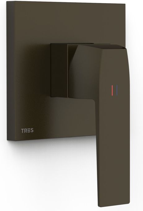 Tres Selection bateria prysznicowa podtynkowa czarny brąz 20227810KMB