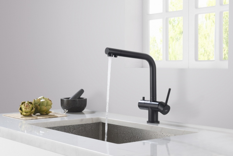 Blue Water Crystal bateria kuchenna stojąca czarna