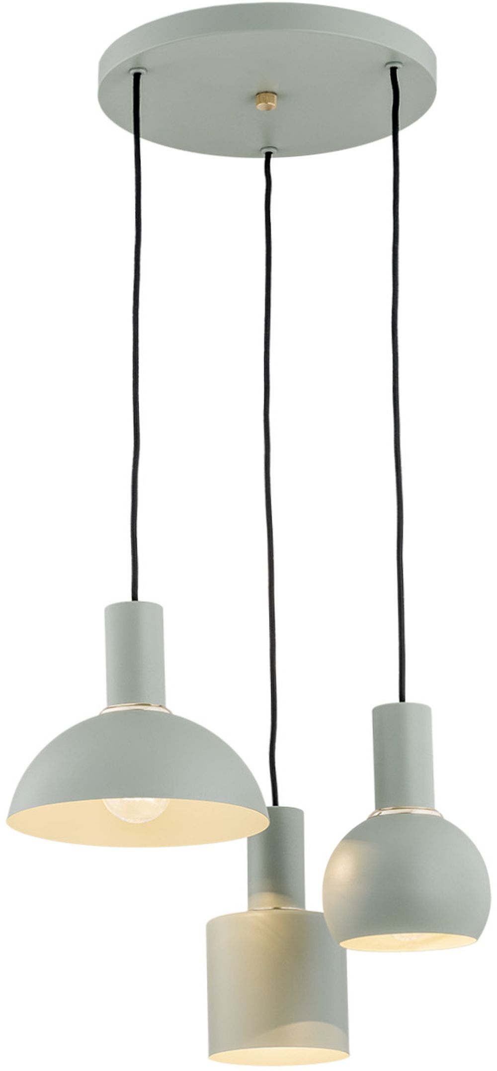 Argon Sines lampa wisząca 3x15W szałwia/mosiądz 1470