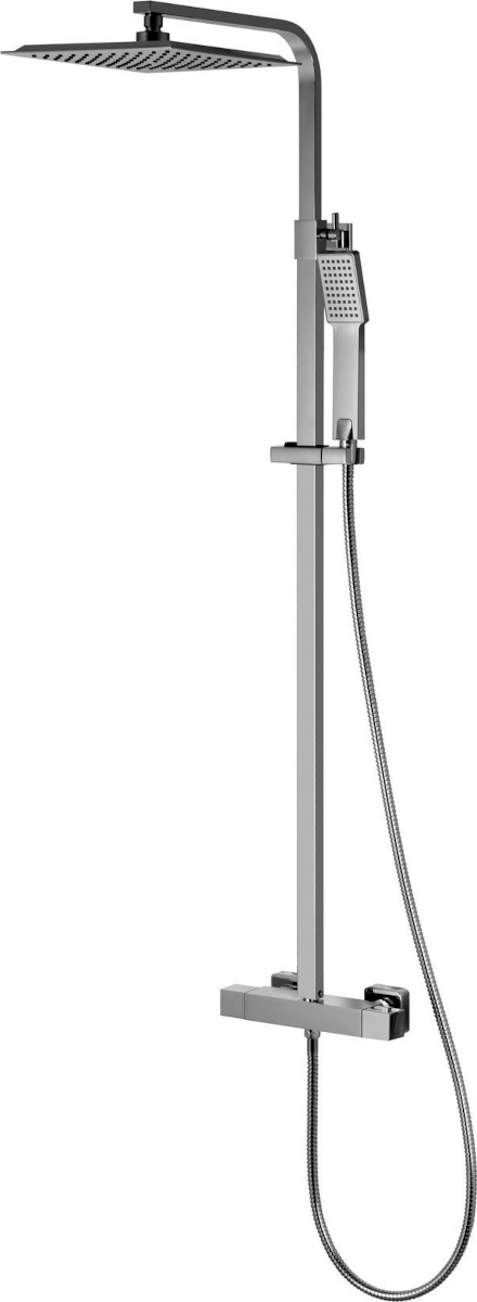 Corsan Ango zestaw prysznicowy ścienny z deszczownicą chrom CMN018ANGO - Wysyłka w 24h