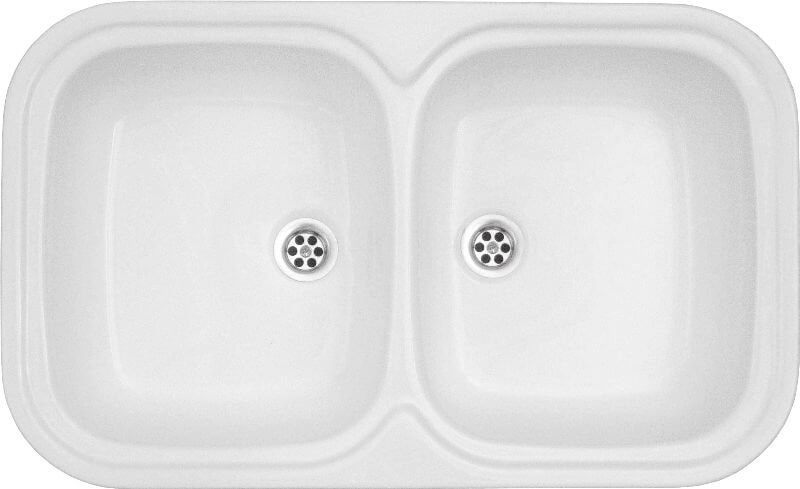 Polimat zlewozmywak 79x48 cm akrylowy biały 00384